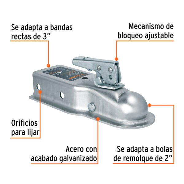 Acoplador para Remolque, para bola de 1-7/8"