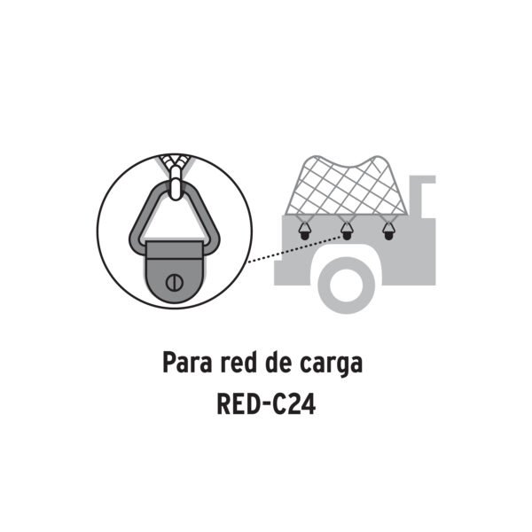 Anclajes de acero para red de carga, 10 piezas