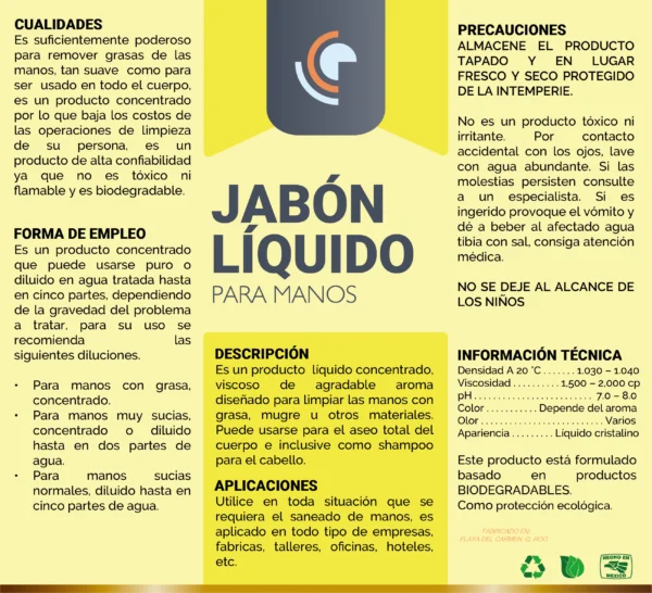 Jabón Líquido Para Manos