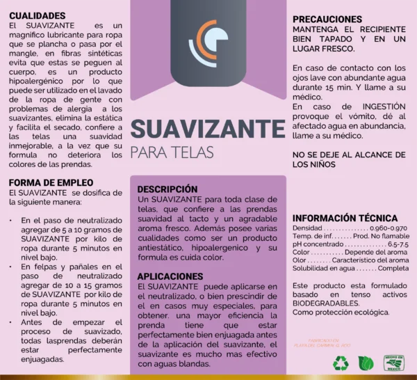 Suavizante para Telas