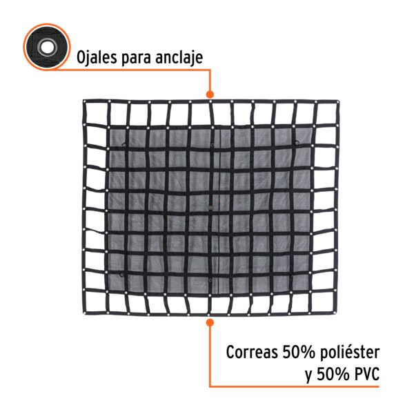 Red de carga 2.44 m x 2.05 m para camioneta, 3.5 Ton