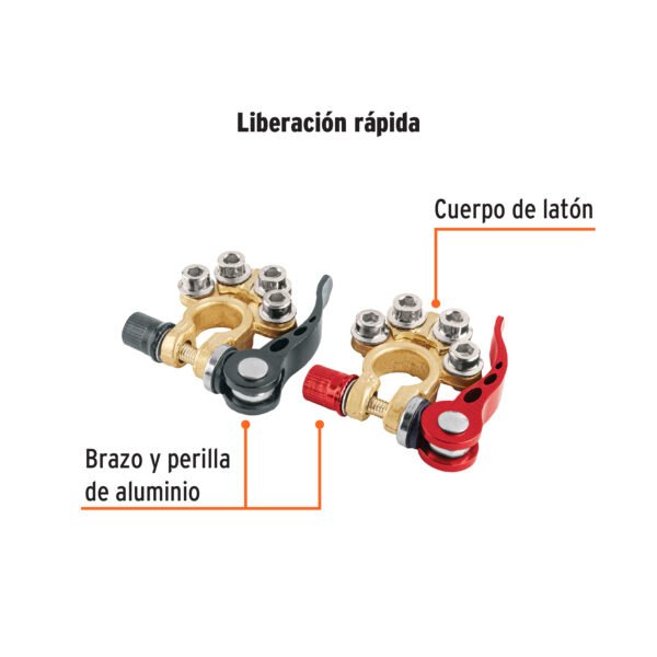 Terminales para Batería con Liberación Rápida