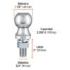 Bola de Arrastre para Remolque, 1-7/8", 2000 lb