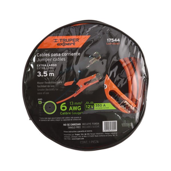 Cables Pasa Corriente 3.5 m, 350 A, 6 AWG.