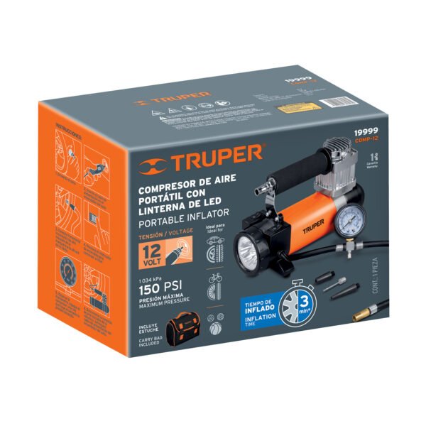 Compresor de Aire 12V Portátil, para Auto