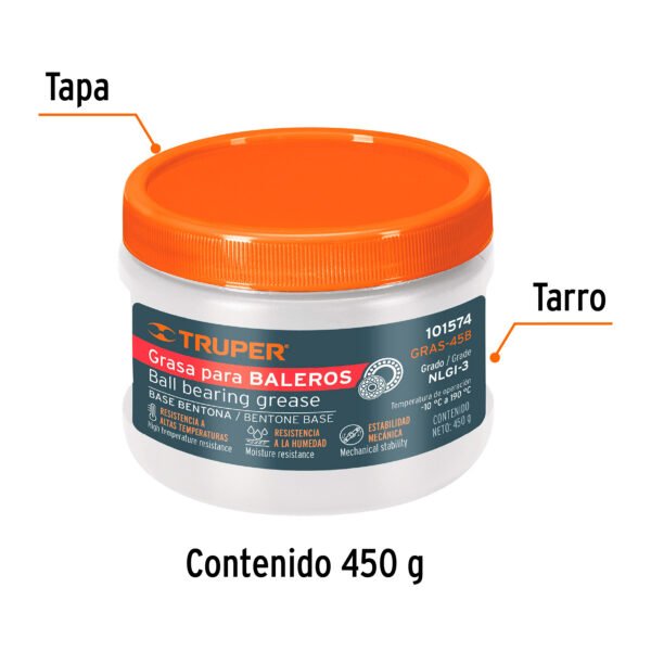 Grasa para Baleros, 450gr.