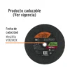 Disco Tipo 41 de 14" x 3.4 mm para corte de metal