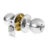 Cerradura tipo esfera, tubular, baño, cromo