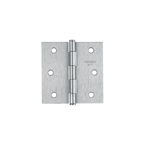 Bisagra cuadrada 3", satinado, cabeza plana