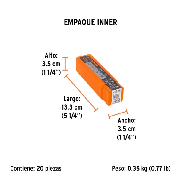 Broca para concreto de 1/4 x 4"