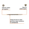 Broca para concreto de 1/4 x 4"