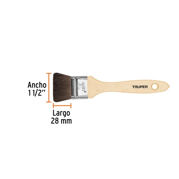 Brocha pelo de camello de 1-1/2" con mango de madera (38.1 mm)