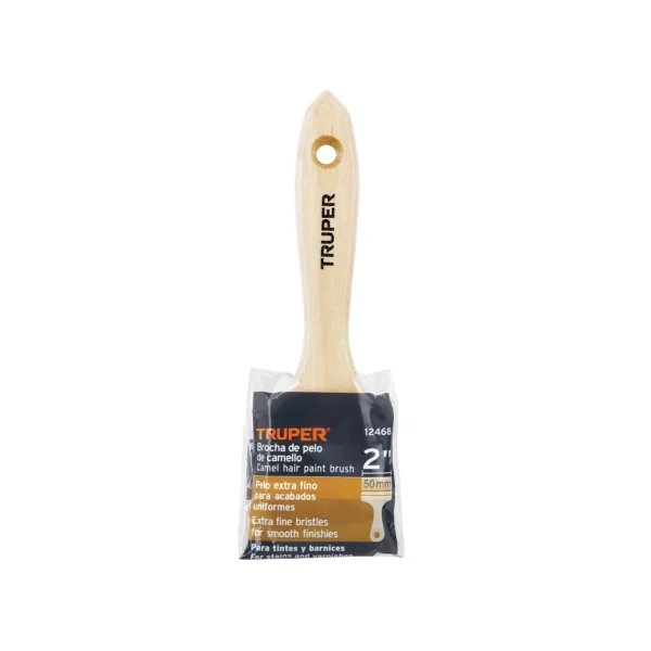 Brocha pelo de camello de 2" con mango de madera (50.8 mm)