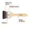 Brocha pelo de camello de 2" con mango de madera (50.8 mm)