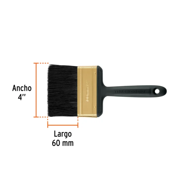 Brocha profesional de 4" mango de plástico