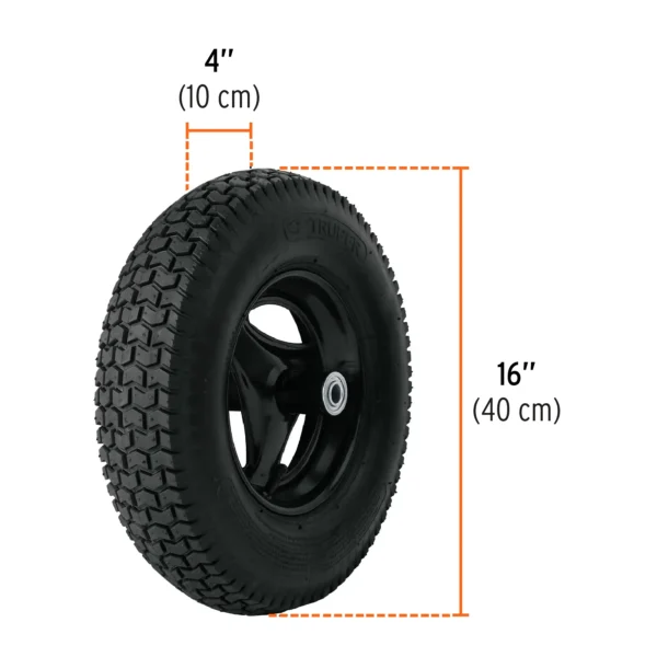Carretilla 4.75 ft3 Neumática, bastidor tubular