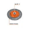 Carda circular 6" alambre trenzado, eje 5/8"-11 (150 mm)