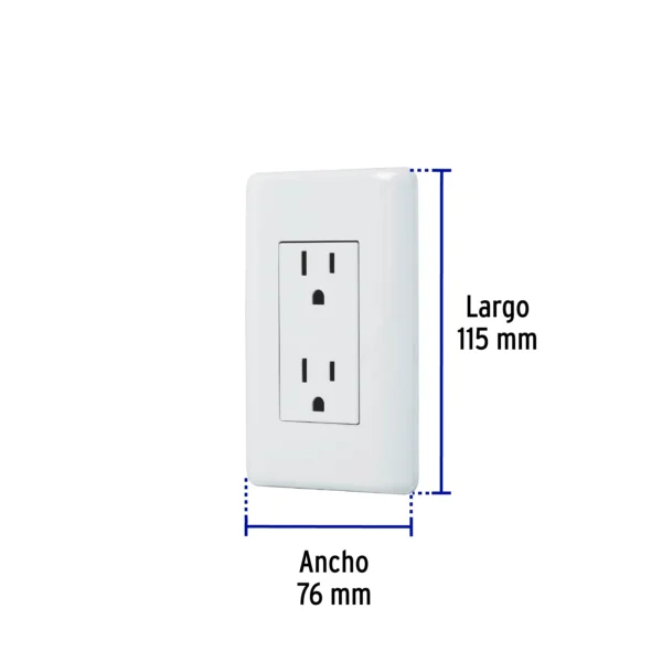 Contacto dúplex, 2 polos + tierra