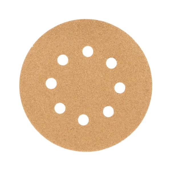 Paquete c/5 discos de lija 5" grano 60, 8 perforaciones
