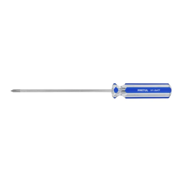 Desarmador de cruz 1/8" x 4" mango de PVC