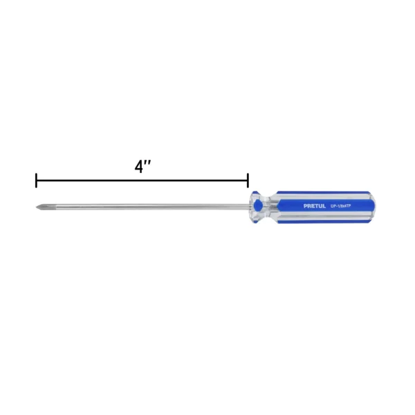 Desarmador de cruz 1/8" x 4" mango de PVC