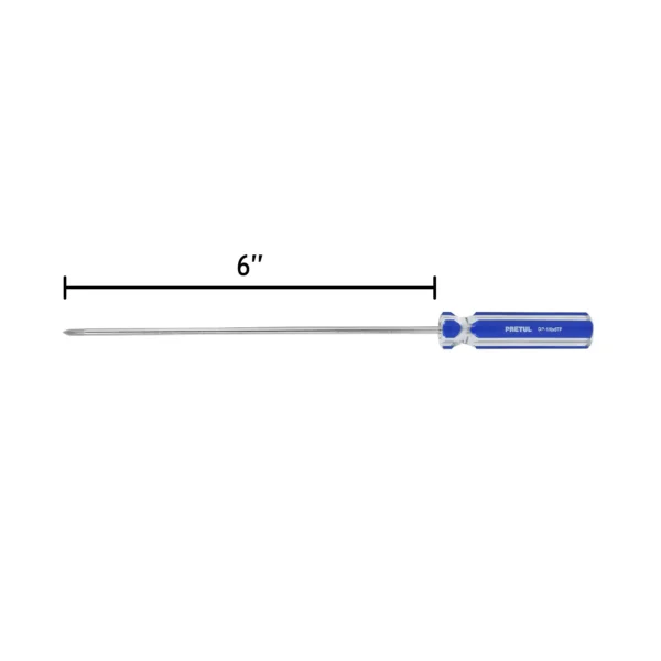 Desarmador de cruz 1/8" x 6" mango de PVC