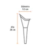 Embudo plástico 250 ml, cuello rígido