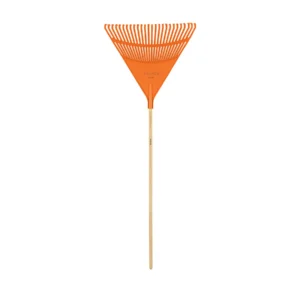 Escoba plástica rígida para jardín, 26 dientes, mango 48"