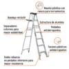Escalera de tijera tipo III 6 escalones y bandeja