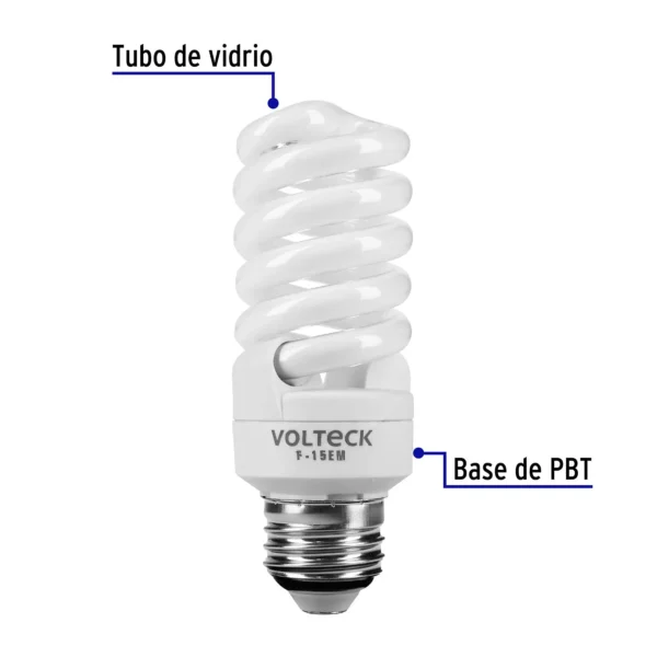 Lámpara espiral mini T2 15 W luz de día en blíster