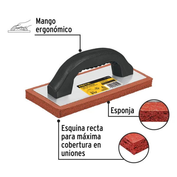 Flota de esponja 9-1/2" espesor 3/4", acabado áspero
