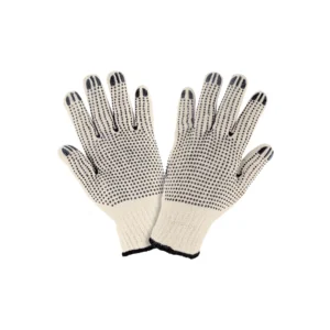 Guantes de algodón con puntos de PVC en palma y dorso