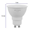 Lámpara de LED 6 W tipo MR 16 base GU10 luz cálida, blíster