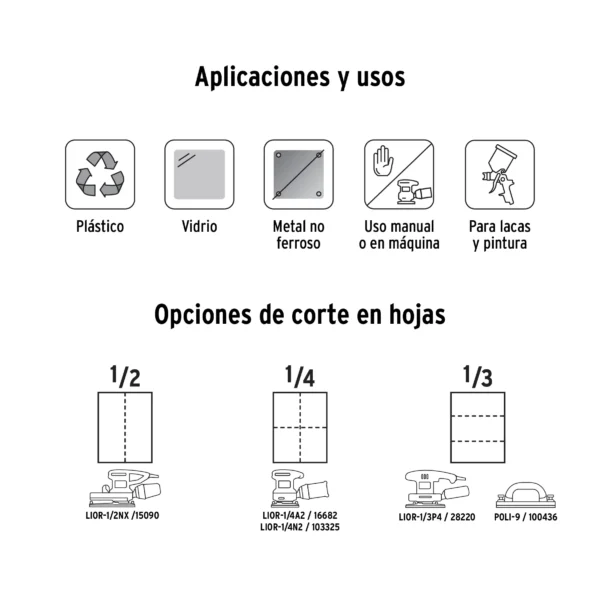 Lija de agua grano 120 de carburo de silicio