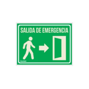 Letrero de señalización "SALIDA DE EMERGENCIA", 21 x 28 cm