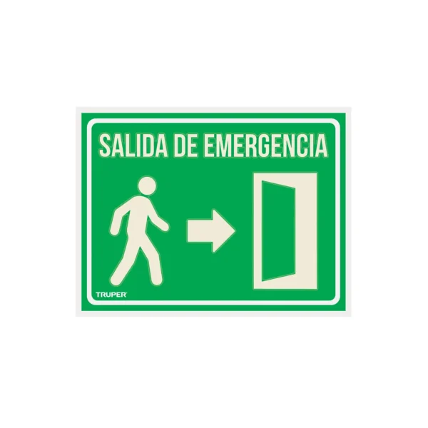 Letrero de señalización "SALIDA DE EMERGENCIA", 21 x 28 cm