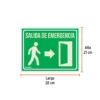 Letrero de señalización "SALIDA DE EMERGENCIA", 21 x 28 cm