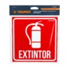 Letrero de señalización "EXTINTOR", 19 x 19 cm