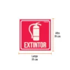 Letrero de señalización "EXTINTOR", 19 x 19 cm
