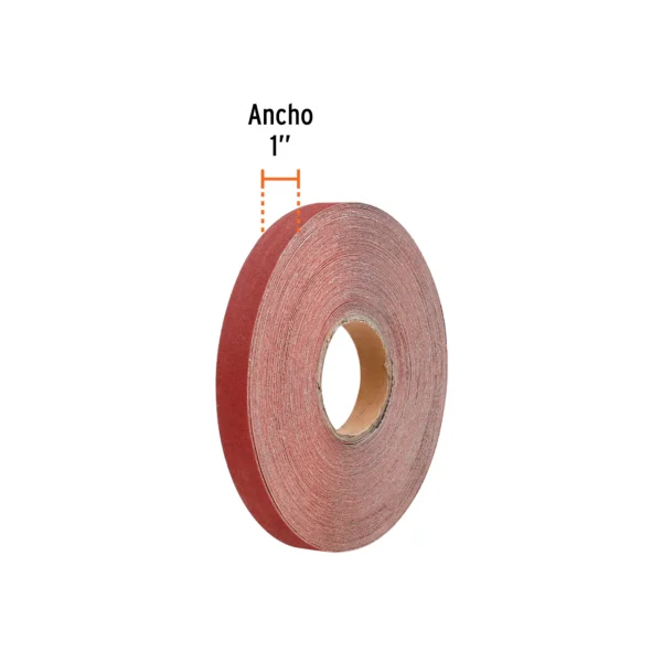 Rollo de 45 m de lija para plomero grano 100 ancho 1"