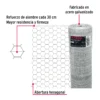 Rollo malla hexagonal cal.22, 1.75x 45m, abertura 25mm, 23kg