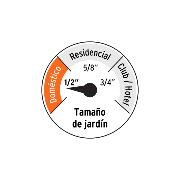 Manguera 1/2" super reforzada 4 capas 15 m conexiones metal