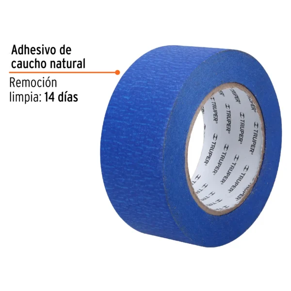 Cinta masking tape azul de 2" x 50 m para pintor