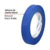 Cinta masking tape azul de 3/4" x 50 m para pintor (18 mm)