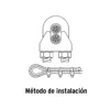 Blíster c/2 nudos (perros) de hierro p/cable de 1/8"