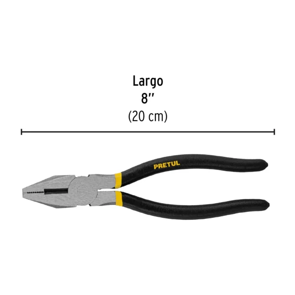 Pinza para electricista 8" mango de PVC