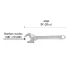 Llave ajustable (perico) 10" cromada (25 cm)