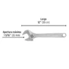 Llave ajustable (perico) 12" cromada (30 cm)