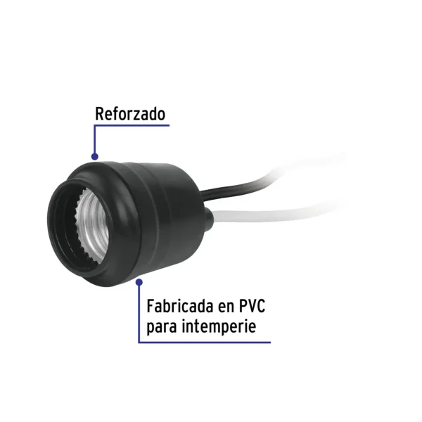 Portalámpara para intemperie, reforzada