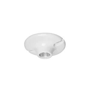 Portalámpara de porcelana, 4-1/2", redonda